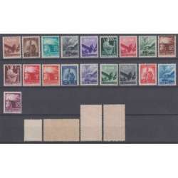 REPUBBLICA 1945-48 DEMOCRATICA 23 VALORI G.I MNH** CERT. BEN CENTRATI repubblica italiana francobolli filatelia stamps