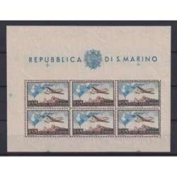 SAN MARINO 1951 FOGLIETTO BANDIERA 1000 LIRE N.13 G.I MNH** CERT. San Marino francobolli filatelia stamps