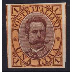 REGNO D' ITALIA 1889 UMBERTO I 1 LIRA PROVA D' ARCHIVIO N.P48 G.I MNH** regno d' Italia francobolli filatelia stamps