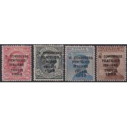 REGNO 1922 CONGRESSO FILATELICO 4 V. G.I MNH** PERFETTAMENTE CENTRATI CERT. regno d' Italia francobolli filatelia stamps