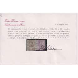 REGNO D'ITALIA 1901 FLOREALE 11 V. G.I MNH** CENTRATI CERT. regno d' Italia francobolli filatelia stamps