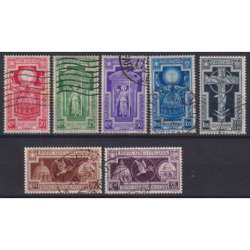 REGNO D'ITALIA 1933 ANNO SANTO 7 V. USATI ALCUNI ANNULLI ORIGINALI regno d' Italia francobolli filatelia stamps