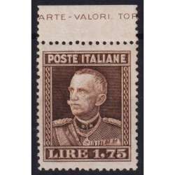 REGNO 1929 PARMEGGIANI 1,75 LIRE N.242 G.I. MNH** BORDO FOGLIO CERT. regno d' Italia francobolli filatelia stamps