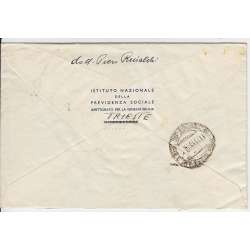 1949 TRIESTE "A" 150ﾰ ANN. PILA ELETTRICA 2 V. S.8 (SAS.) SU BUSTA VIAGGIATA US. Colonie e Occupazioni francobolli filatelia...