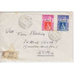 1951 TRIESTE "A" CENTENARIO FRANCOBOLLI TOSCANA 2 V. S.16 SU BUSTA VIAGGIATA Colonie e Occupazioni francobolli filatelia stamps