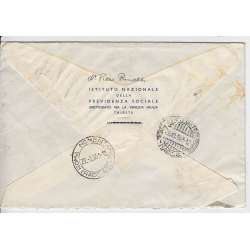 1951 TRIESTE "A" CENTENARIO FRANCOBOLLI TOSCANA 2 V. S.16 SU BUSTA VIAGGIATA Colonie e Occupazioni francobolli filatelia stamps