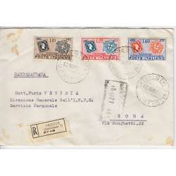 1951 TRIESTE "A" CENT. FRANCOBOLLI SARDEGNA 3 V. S.22 SU BUSTA VIAGGIATA Colonie e Occupazioni francobolli filatelia stamps