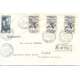 1952 TRIESTE "A" 3X 25 L MOSTRA ALPINE N. 156 +5 L N.92 SU BUSTA VIAGGIATA Colonie e Occupazioni francobolli filatelia stamps