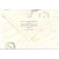 1953 TRIESTE "A" PATTO ATLANTICO 2 V. S.32 SU BUSTA VIAGGIATA Colonie e Occupazioni francobolli filatelia stamps