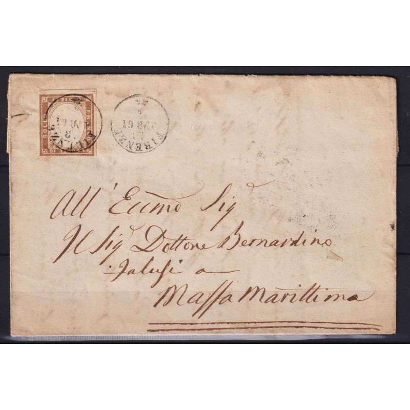 1859 SICILIA 10 gr. AZZURRO CUPO I T. n.12 FIRMA EM. DIENA G.O. MH* Sicilia francobolli filatelia stamps