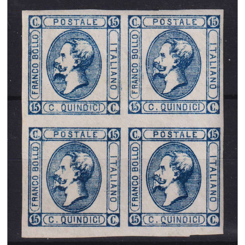 1863 LOMBARDO VENETO 10 s. AZZURRO n.39 RARO CERT. BOLAFFI + DIENA G.O. MH* Lombardo Veneto francobolli filatelia stamps