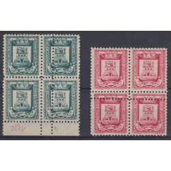 CASTIGLIONE D' INTELVI 1945 QUARTINE 14e-15d X2 G.I MNH** Occupazioni francobolli filatelia stamps