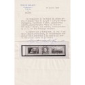 1861-62 PROVINCE NAPOLETANE FALSI EPOCA 10 gr. ARANCIO n.F7 CERT. SU FRAMMENTO Napoli francobolli filatelia stamps